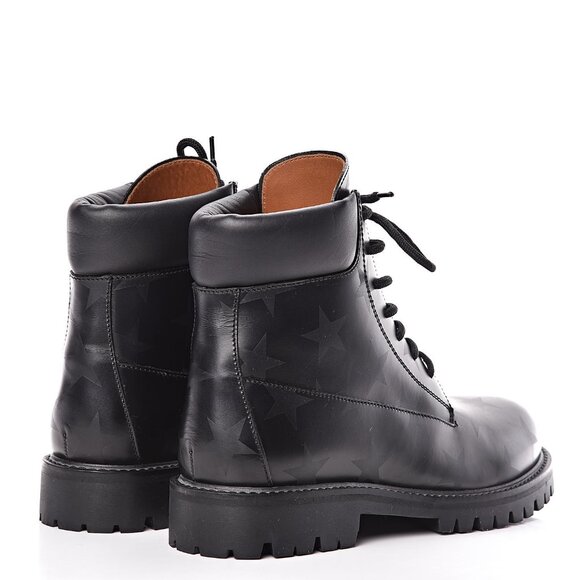Valentino Garavani  Calfskin Hologram Star Print Combat Boots Men main image 4